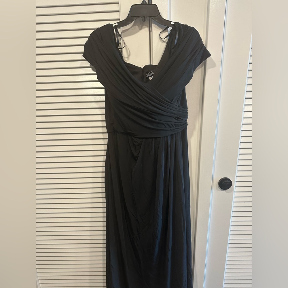 La Femme Ruched Jersey Column Gown
